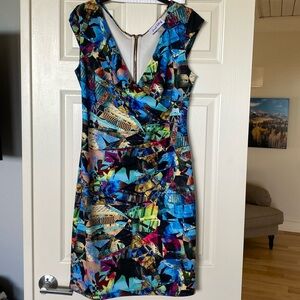 Joseph Ribkoff print v-neck dress